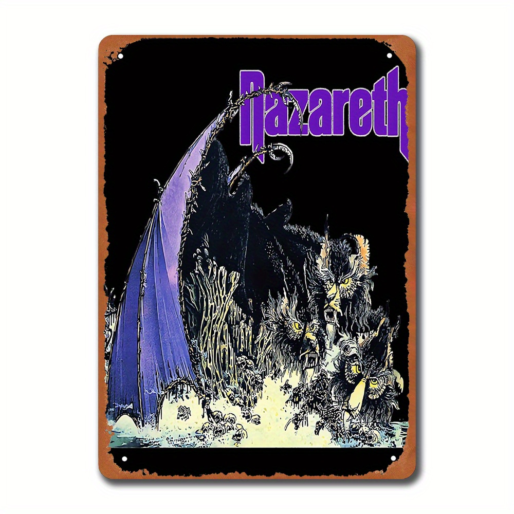 Vintage Collectible Plates - Винтажная металлическая табличка Nazareth 