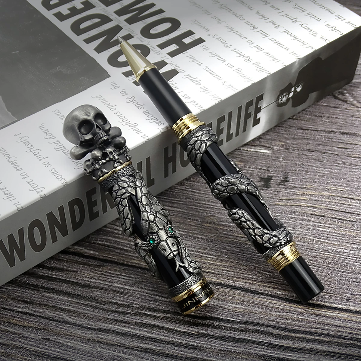 Vintage Collectible Pens - Jinhao металлическая винтажная шариковая ручка Череп